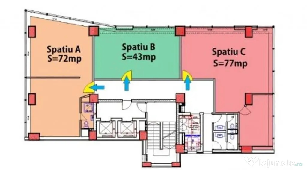 Spatii birouri 125 mp,270 mp,400 mp