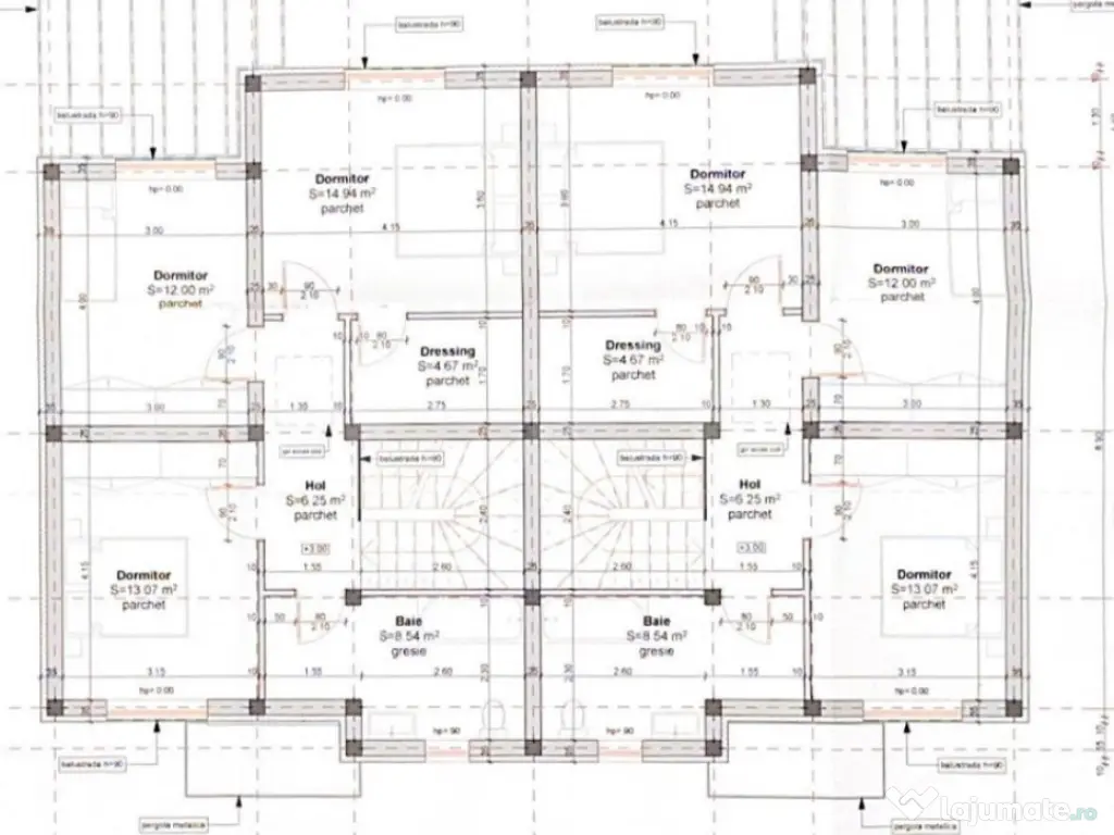 Duplex frumos, 3 dormitoare, 2 bai , 5 camere, 120mp utili,