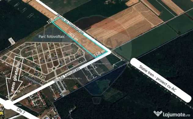 Teren pentru constructii 9.9 ha/locatie strategica,