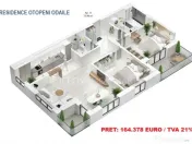 Apartamente cu 3 camere cu terasa, lift, langa parc 1 Mai 