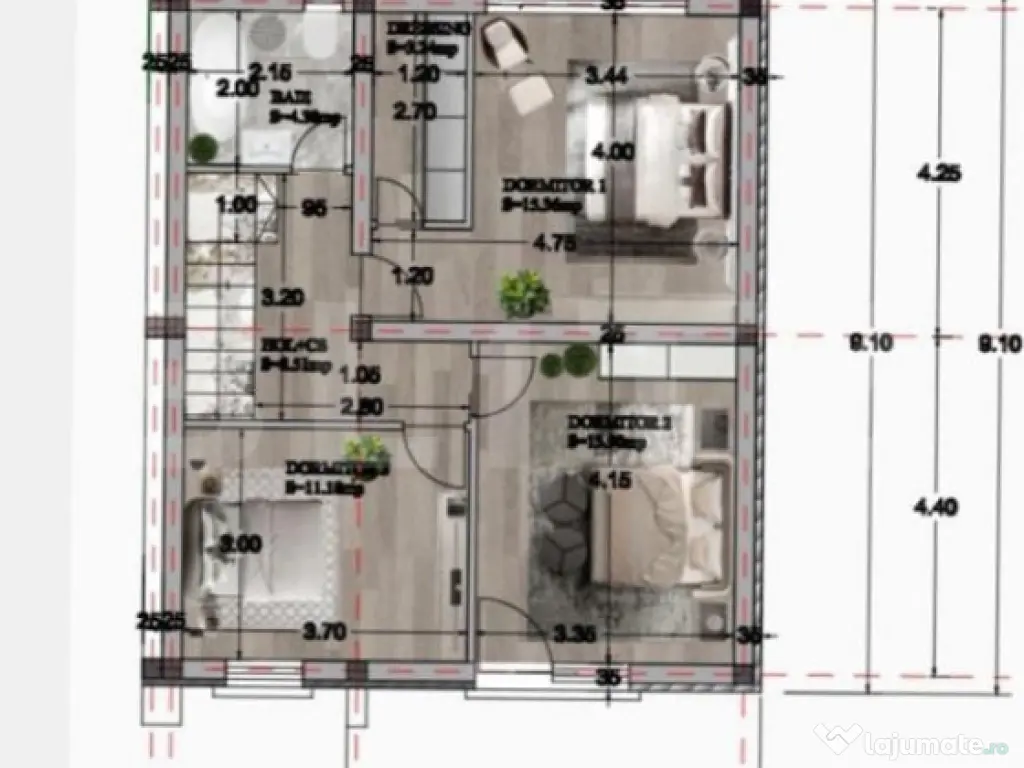 Duplex modern în zonă premium – 3 dormitoare, toate util