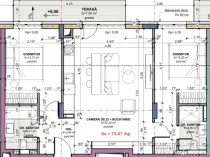 Apartament 3 camere, 74 mp, comision 0, zona Terra Oasului