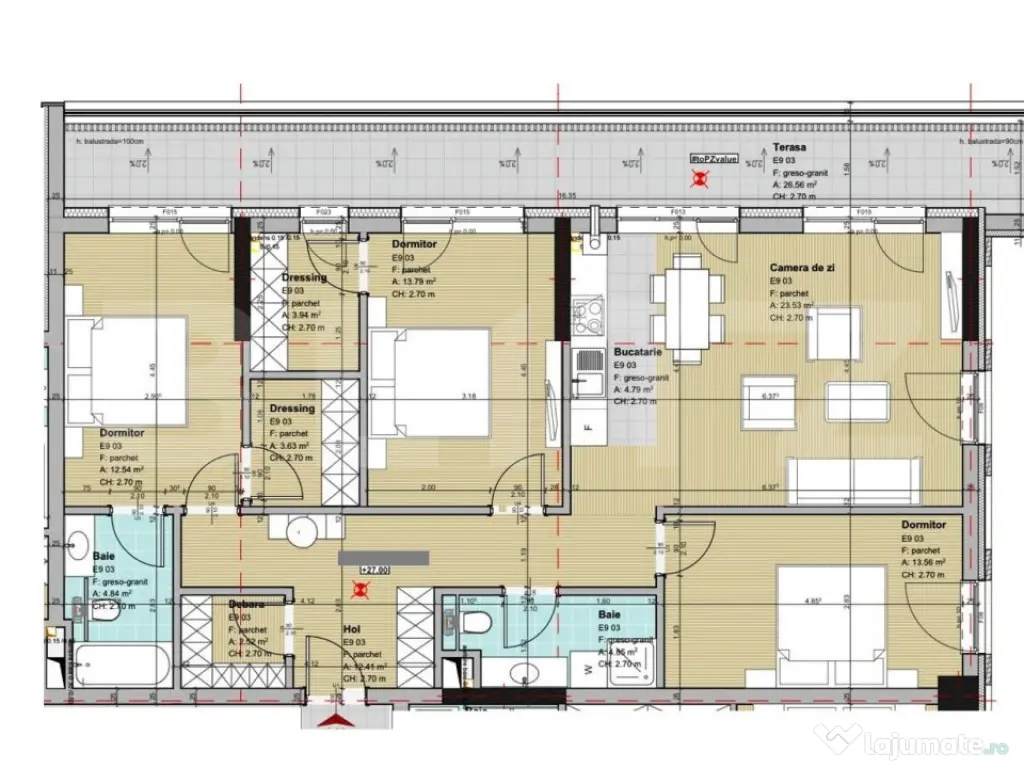 De inchiriat: Apartament 4 camere, 100 mp, view panoramic, - Cluj-Napoca (Cluj)