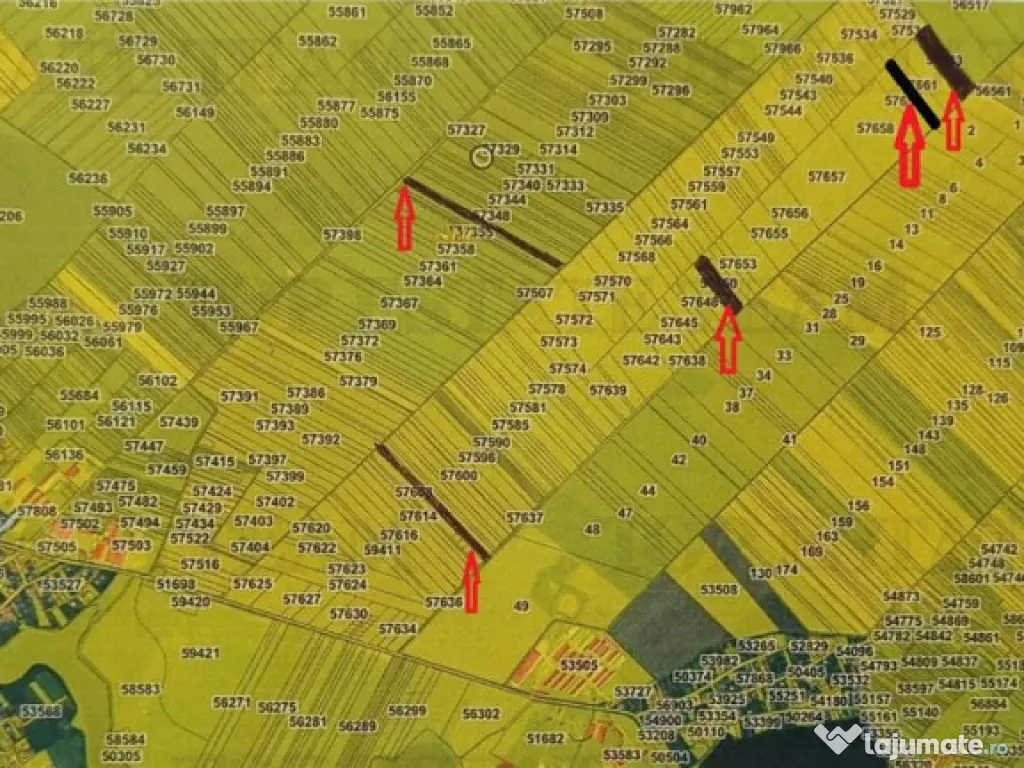 Oferim spre 6 loturi de teren extravilan (agricol) in Petra