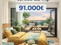 Apartament cu 2 camere + GRADINA 22 mp, TVA INCLUS