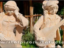 Set statuete muzicanți, galben patinat, model S69.