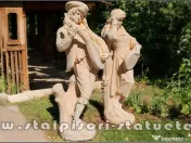 Set statuete muzicanți, galben patinat, model S69. 