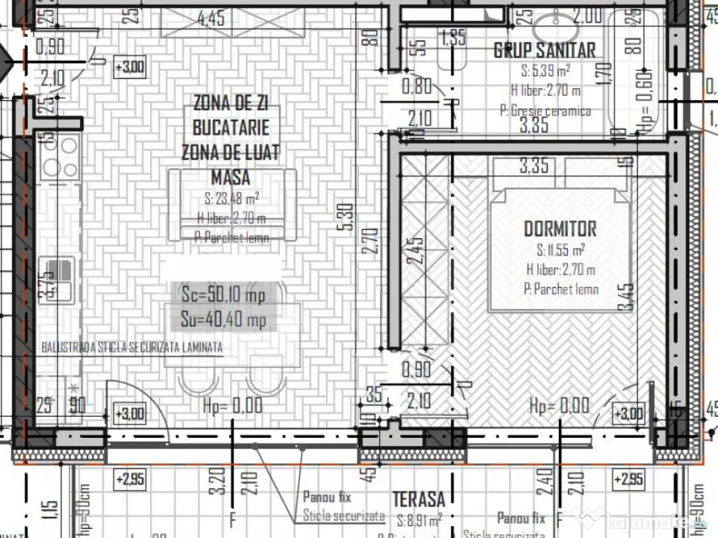 Apartament 2 camere, 40mp, balcon, orientare sudica, Baciu