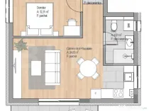 Apartament 2 camere, 43.11 mp, finisat nou, etajul 2, garaj,