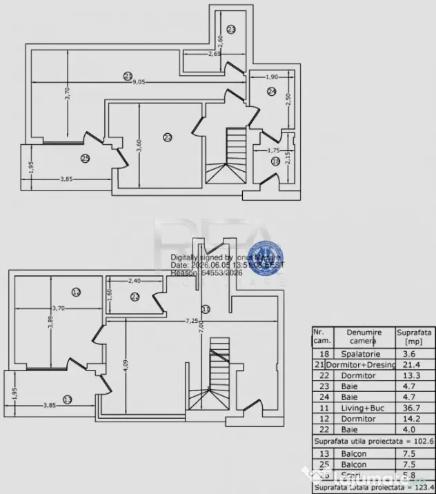 Duplex 4 camere - finisaje la alegere - Moșilor