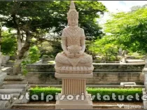 Statuetă Buddha Kwan Yin, galben antichizat, model S8 (2).