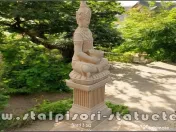 Statuetă Buddha Kwan Yin, galben antichizat, model S8 (2). 