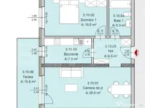 Apartament 2 camere 61 mp, Constructie Noua, Zona Semicentra