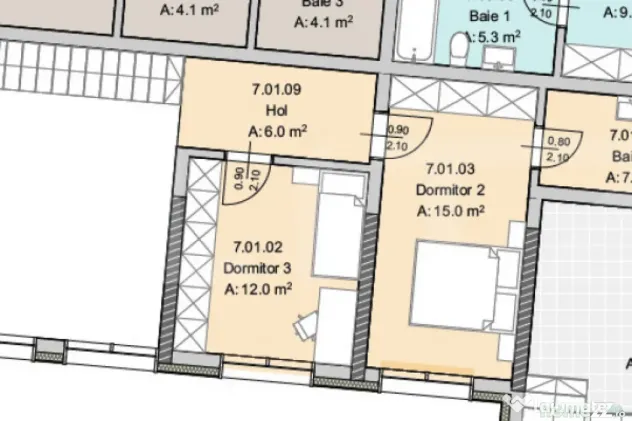 Apartament 4 camere, 102 mp, Terasa 214 mp, Imobil Nou, Semi - Cluj-Napoca (Cluj)
