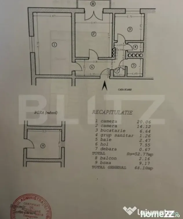 Apartament 2 camere, 64.10 mp, zona Copou - Iasi (Iasi)