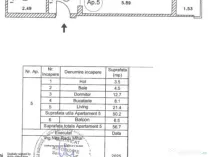 Apartament modern cu 2 camere și balcon, gata de mutare – 56,4 mp