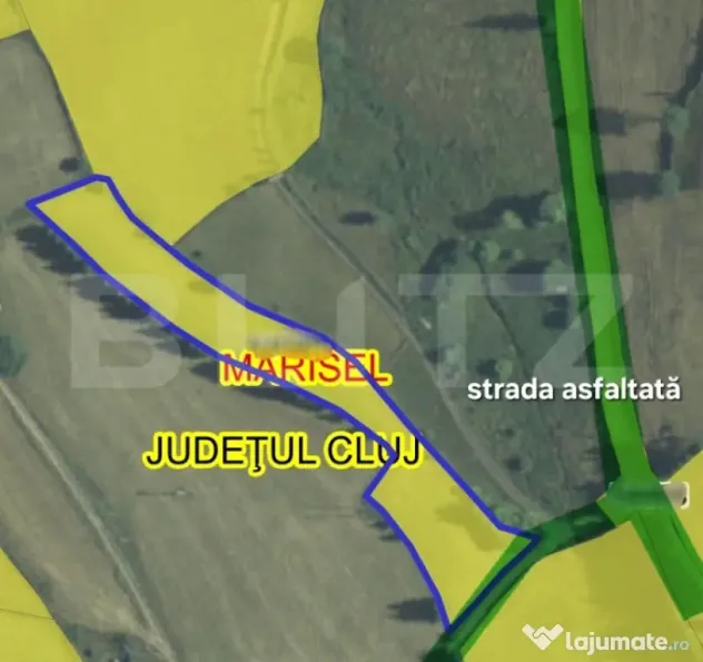 Teren parcelabil, front la strada, 3269mp, utilitati in zona