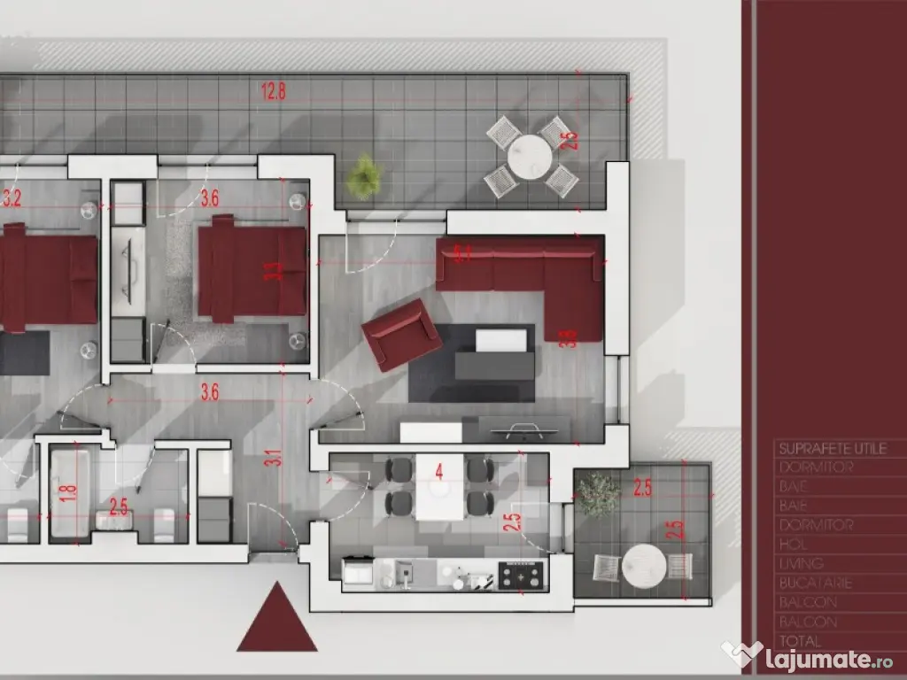 Apartament 3 camere Drumul Gura Putnei