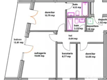 Apartament modern cu 3 camere, balcon si dressing - bloc nou