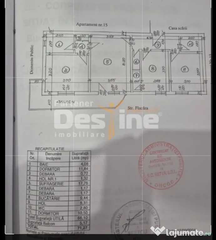 APARTAMENT DE VANZARE CU 3 CAMERE LA 5 CALARASI
