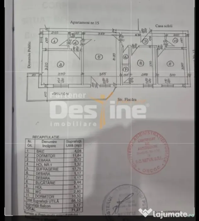 APARTAMENT DE VANZARE CU 3 CAMERE LA 5 CALARASI