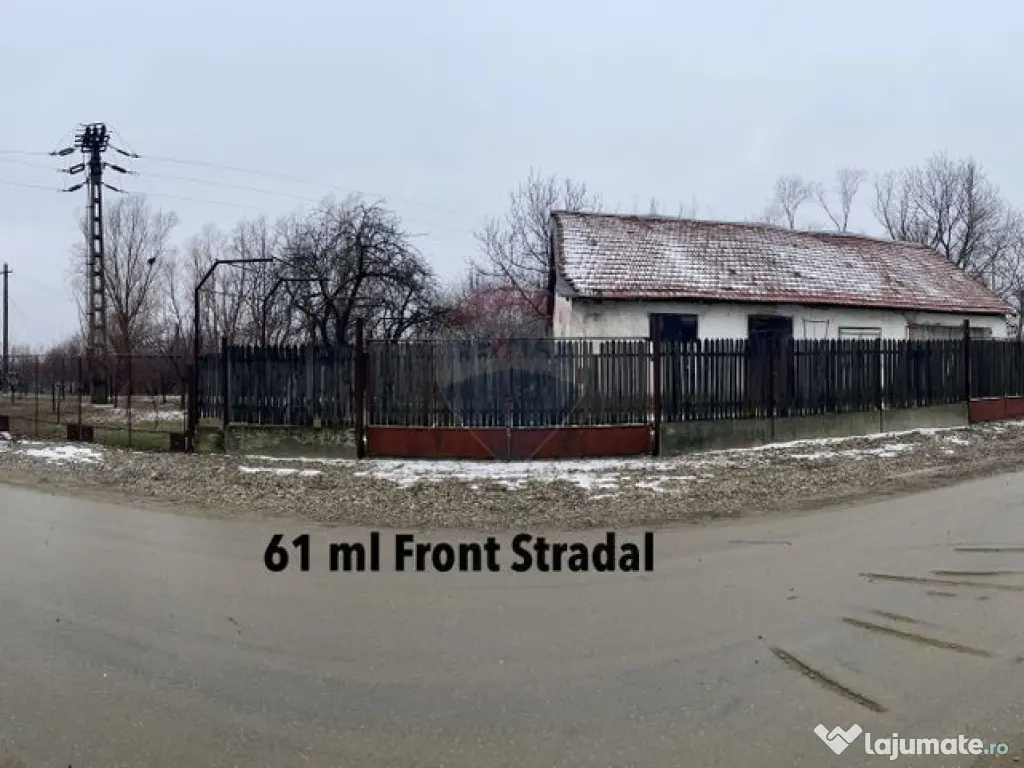 Teren intravilan Nedelea: 1247 mp cu deschidere de 61 ml