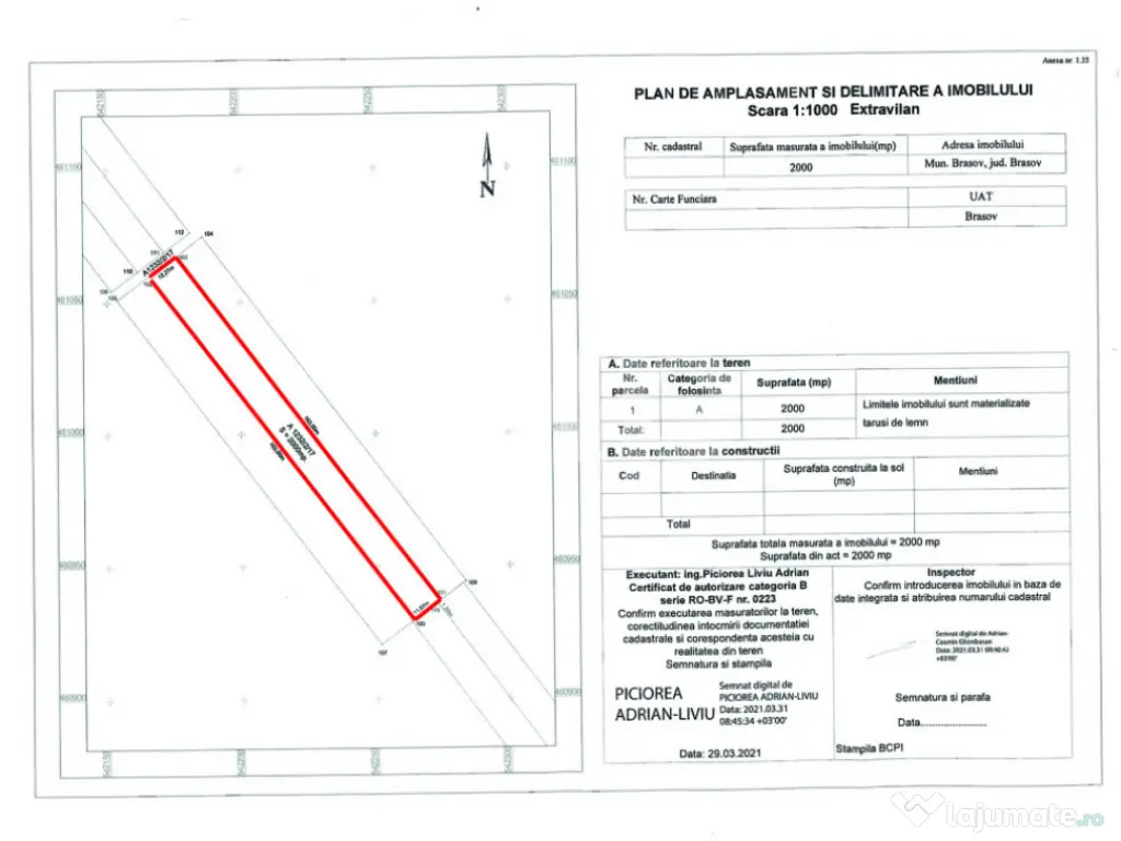 Teren intravilan cu potențial dezvoltare rezidențială în