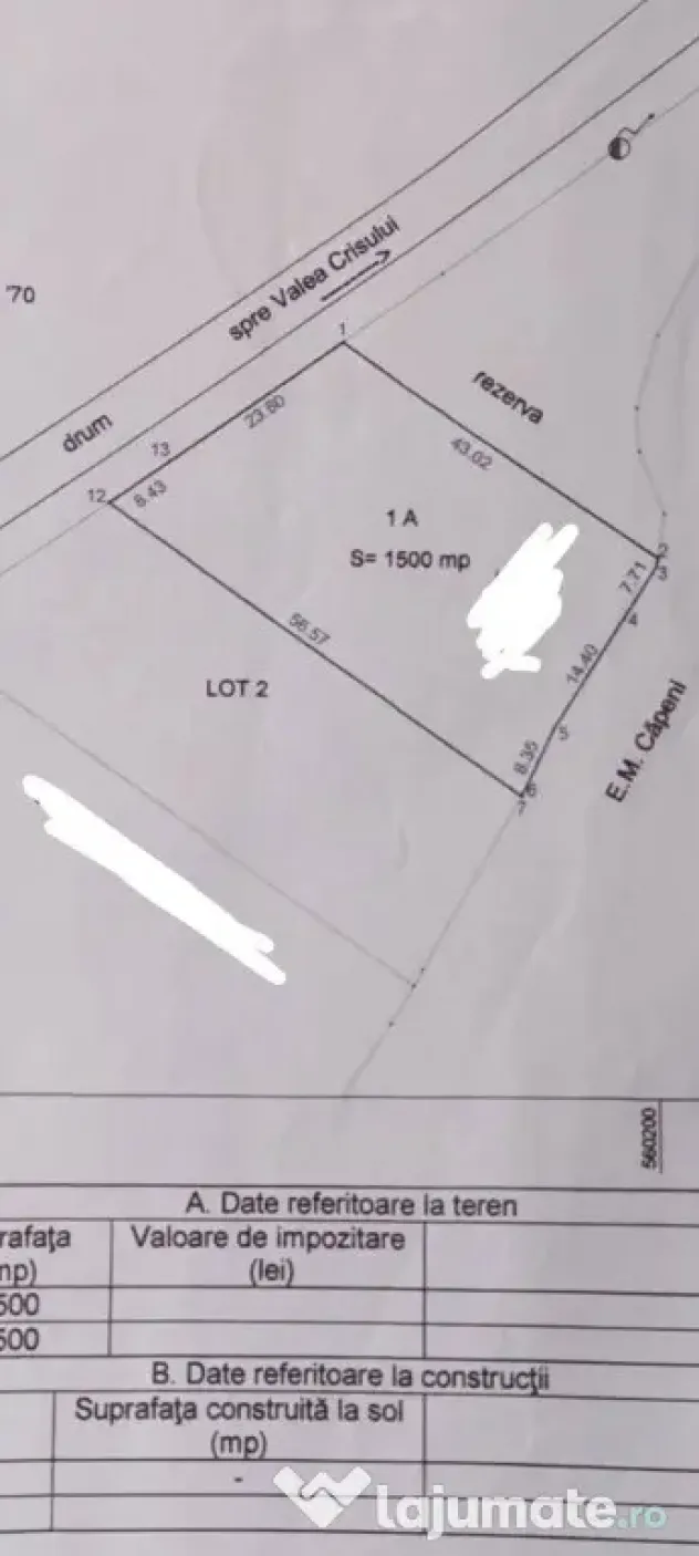 De vânzare teren extravilan langa Arcus