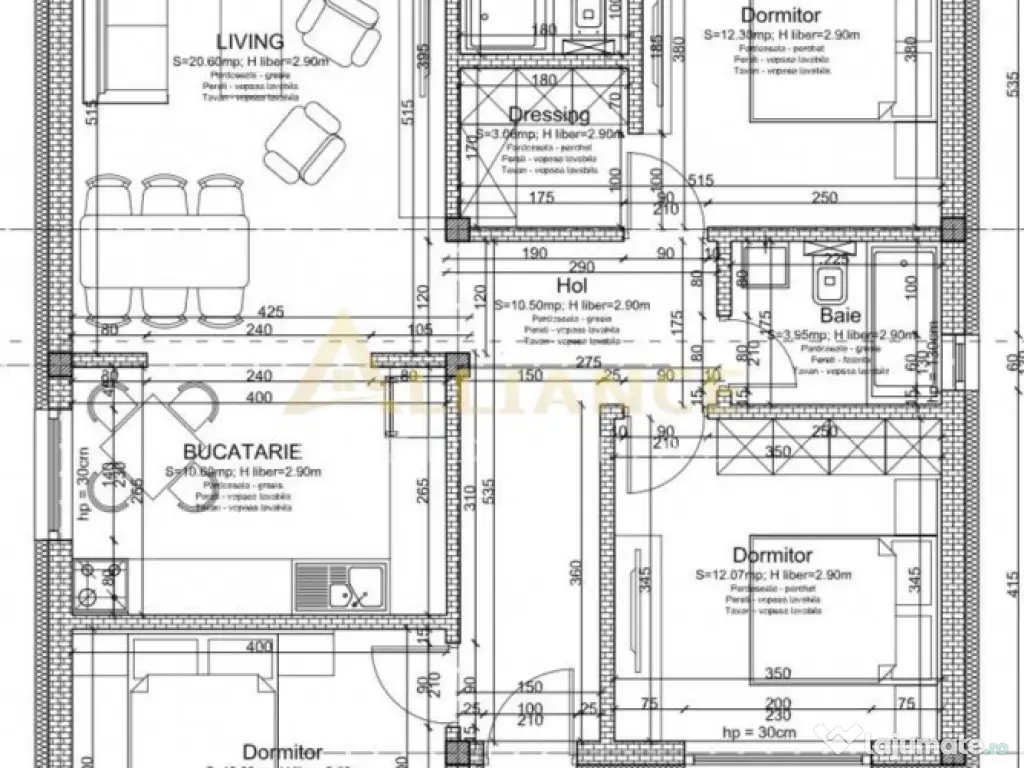Casa de –TEREN 440mp–4 camere mari–Proiect modern