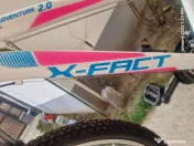 Bicicleta XFACT culoare alb cu roz 
