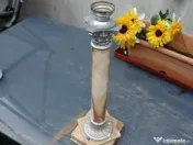 Lampa Victoriană marmură și argint 