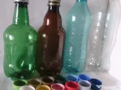 Sticle flacoane PET 500ml sau 1L si capace diferite culori 