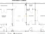 Mamaia, central, 3 camere decomandate lux, 130 mp 