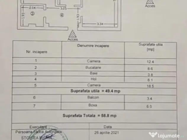 Apartament 2 camere decomandat-zona Dacia