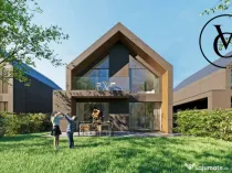 Vilă modernă P+1, structură metalică, smart home, pompe