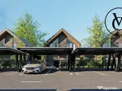 Vilă modernă P+1, structură metalică, smart home, pompe