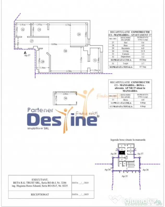Comision 0%, Apartament 1 camera, Pacurari, mansarda 47.7 mp