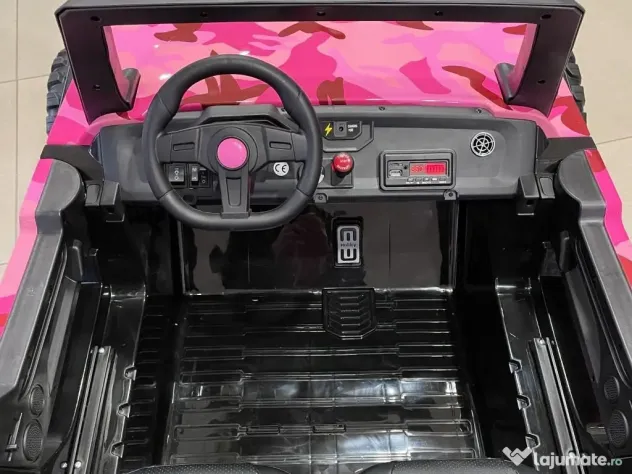 UTV electric pentru 4 copii, Kinderauto BJX1928 24V 14Ah , 500W PINK CAMO