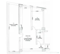 Apartament 2 camere, 62 mp, terasa 33mp, bloc nou, zona Corn