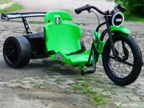 Tricicleta electrica cu functie Drift, Kinderauto BJSX2338, 2x 250W Green