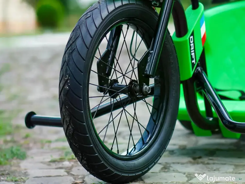 Tricicleta electrica cu functie Drift, Kinderauto BJSX2338, 2x 250W Green