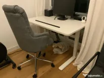 Birou reglabil pe înălțime, manual, 1200x738 mm – stare foarte bună