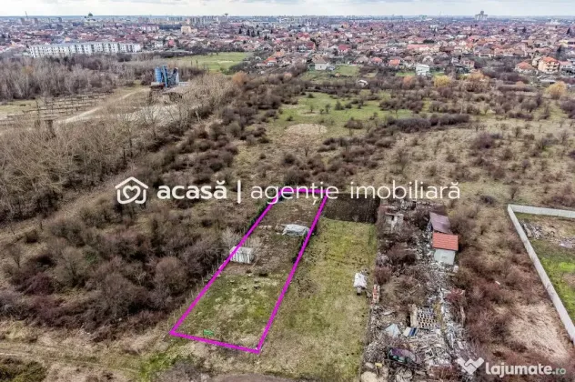 Teren 906 mp Arad, preț sub localitățile limitrofe.