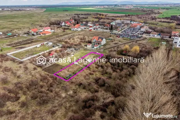 Teren 906 mp Arad, preț sub localitățile limitrofe.