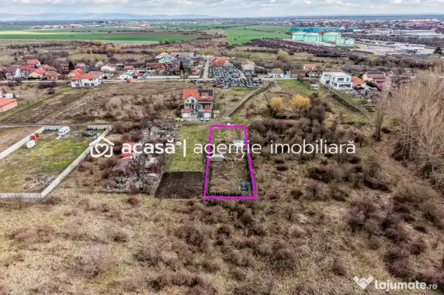 Teren 906 mp Arad, preț sub localitățile limitrofe.