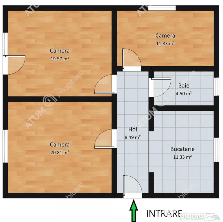 Apartament cu 3 camere si gradina proprie in Vasile Aaron di - Sibiu (Sibiu)