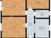 Apartament cu 3 camere si gradina proprie in Vasile Aaron di 