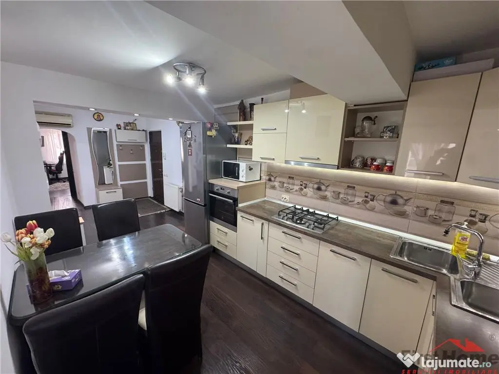 Ap 3 cam,zona 2 Stejari, 74 mp utili,et2/3,complet mobilat s