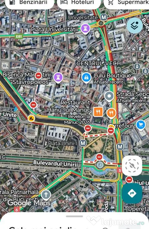 Spatiu stradal cu trafic intens