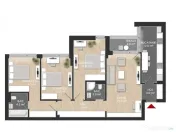 Apartament 4 camere, 100 mp S.utilă -Mall Colosseum & Lacul Străulești